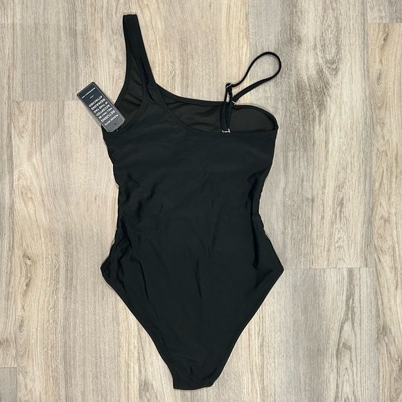 NWT Blooming Jelly One Piece Swimsuit One Shoulder Strap Mesh Cutout Size XS - Picture 4 of 9